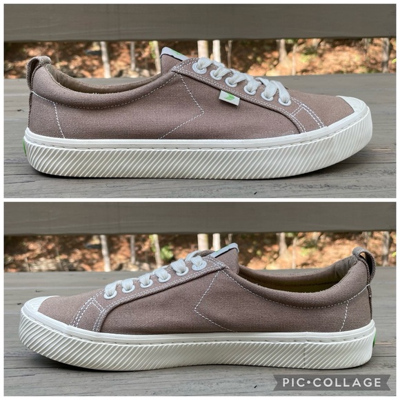 Cariuma OCA Low Washed Burn Sand Nude and Contrast Thread Canvas shoes size 10 - Picture 10 of 13